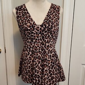 Kate Spade Leopard Print Sleeveless Top
